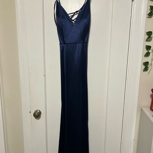 Silk Blue Formal Dress